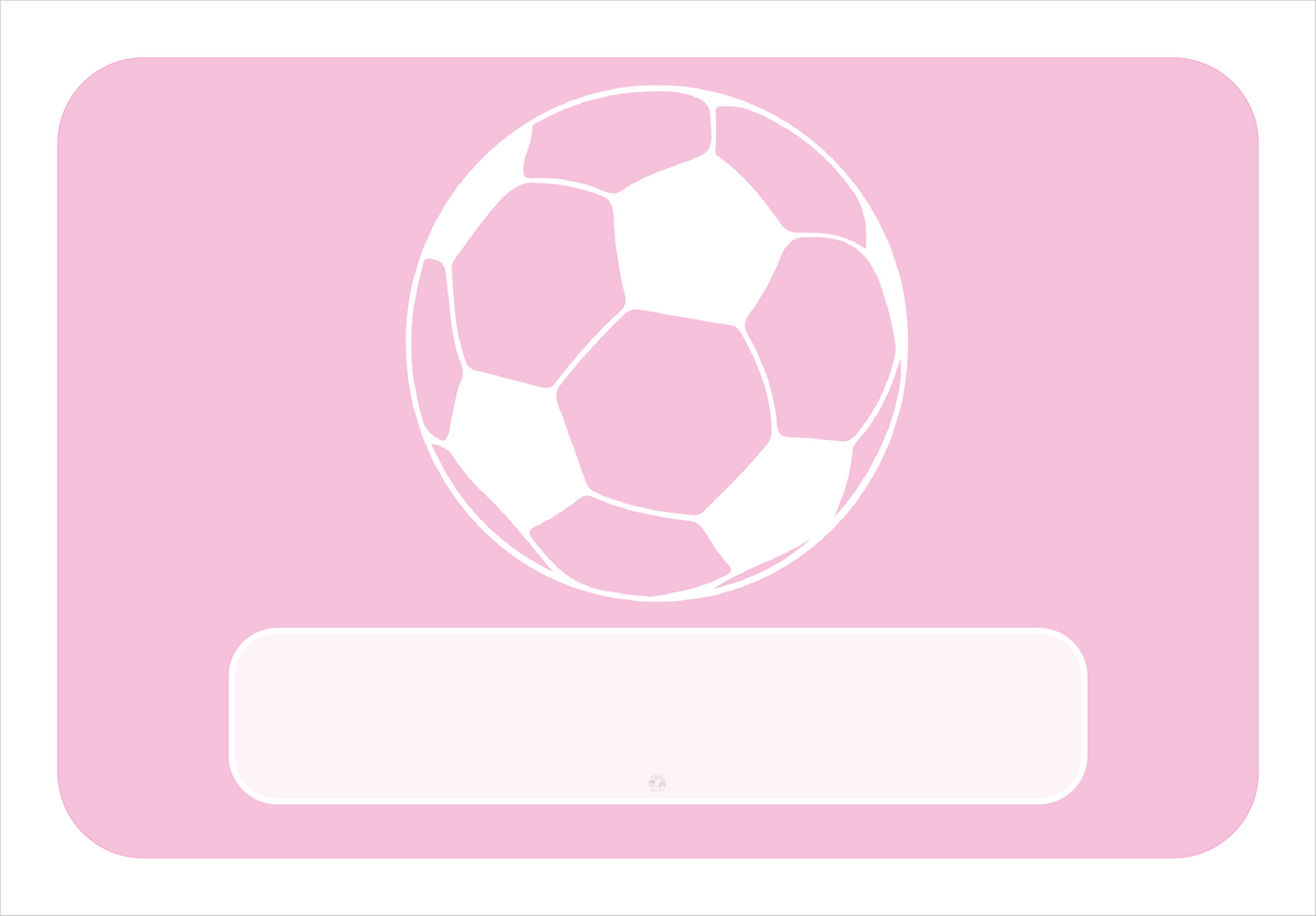 Naambordje Voetbal – Roze