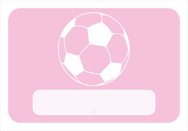 Naambordje Voetbal – Roze
