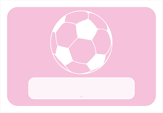 Naambordje – Voetbal | Roze