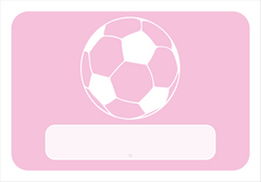 Naambordje – Voetbal | Roze