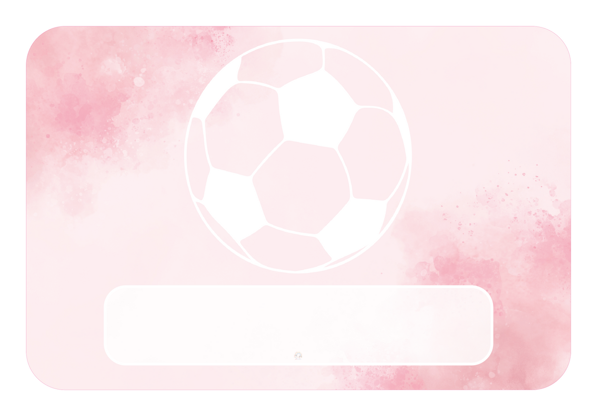 Naambordje Voetbal – Roze Wolken