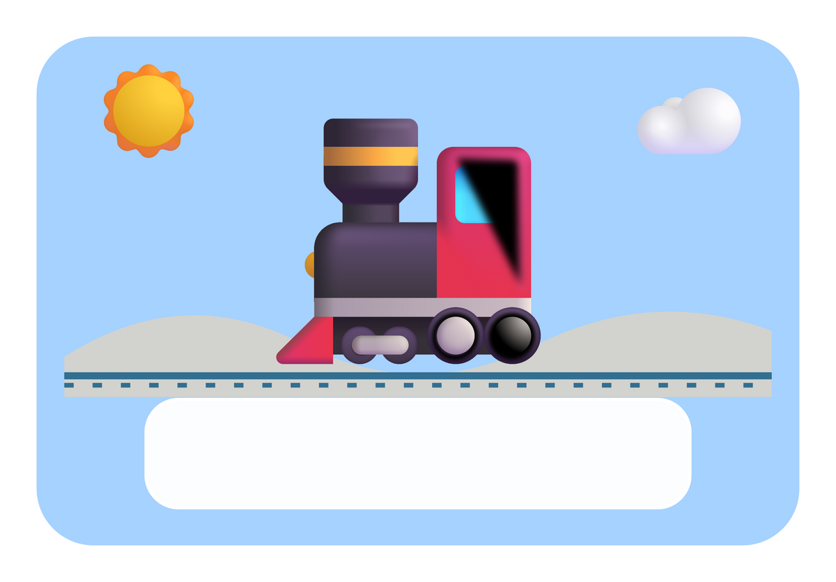Naambordje Speeltrein & Heuvelbaan — lege naamvlak