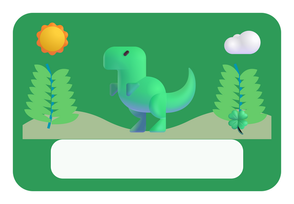 Naambordje T-rex & Varenbos