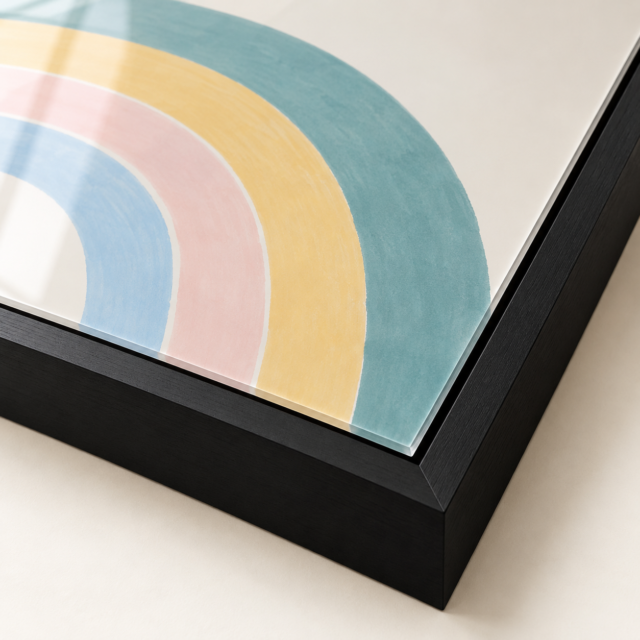Materiaalvisualisatie Acrylglas met baklijst