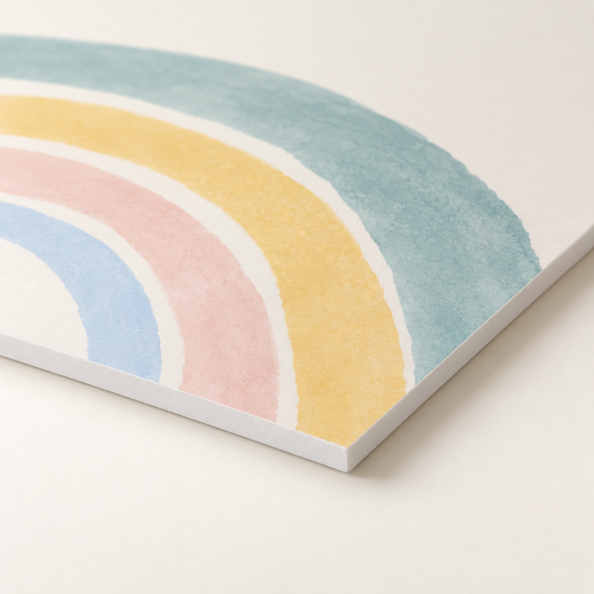 Materiaalvisualisatie Forex 3 mm: Mat · witte kunststofrand