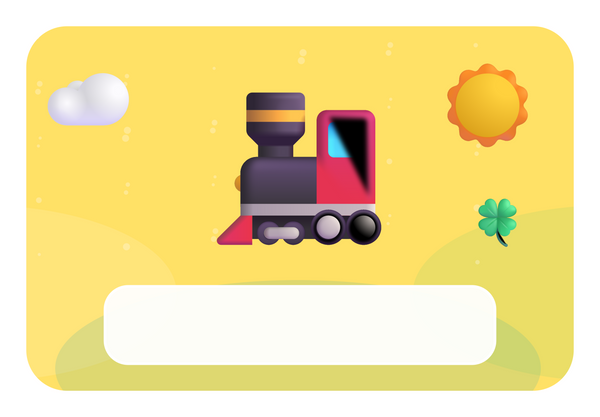 Naambordje Trein & Heuvels