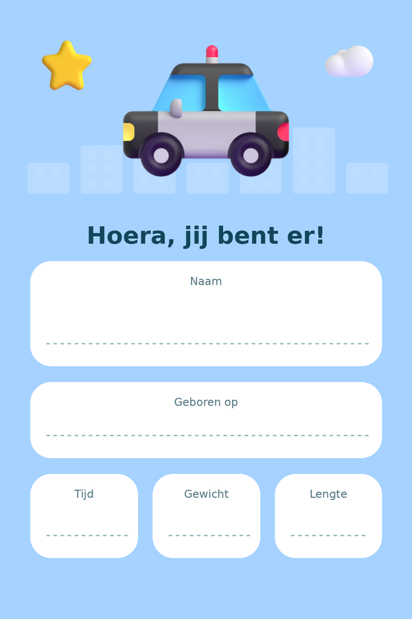 Geboortebord Politie & Stadspatrouille