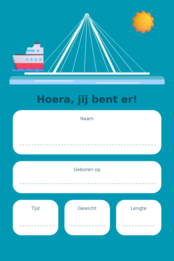 Geboortebord Rotterdam & Haven