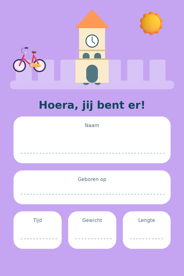 Geboortebord Utrecht & Domtoren